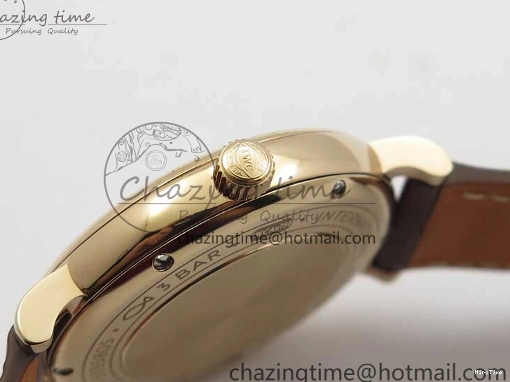 MIROTIME 0429 Portofino 37mm RG V7F 1:1 Best Edition Gray Dial on Deep Brown Leather Strap A SunProtective 7090